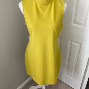 Elegant Yellow Sleeveless Dress